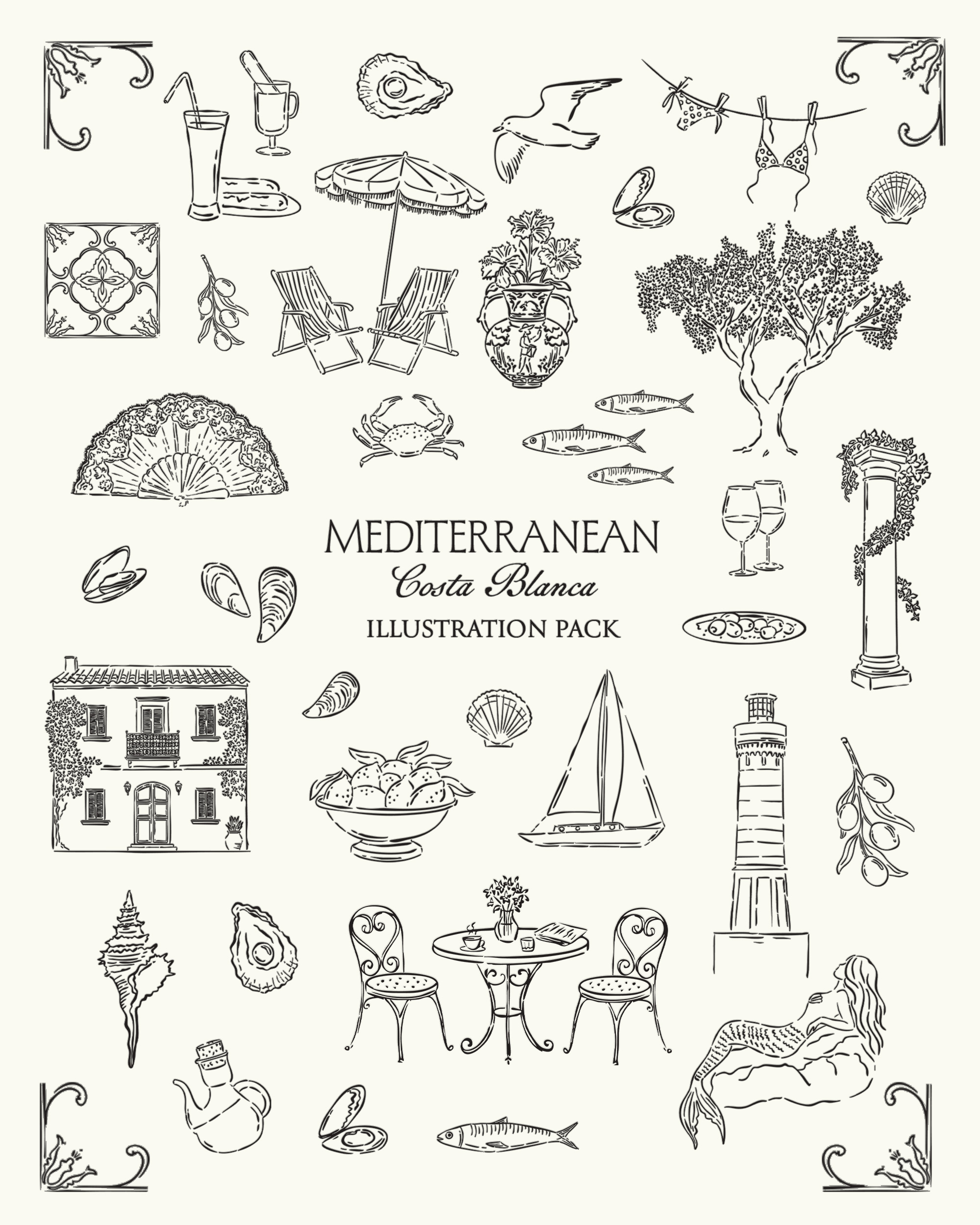 Mediterranean Illustration Pack